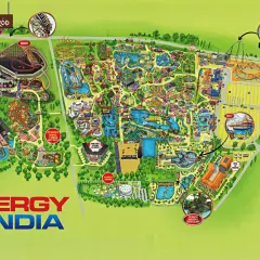Mapa Energylandii z atrakcjami dla dzieci do 120 cm. Zobacz Zadrę, Mayan, Hyperiona i inne!
