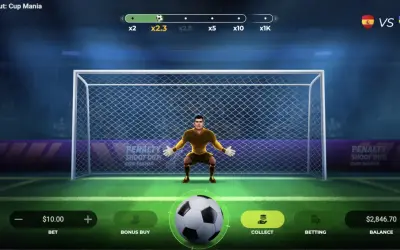 Penalty Shoot Out: Cup Mania – poznaj zasady, demo i RTP gry z bramkarzem w akcji.