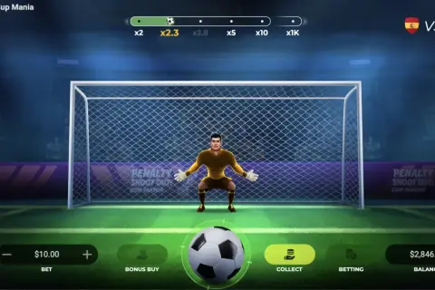 Penalty Shoot Out: Cup Mania – poznaj zasady, demo i RTP gry z bramkarzem w akcji.